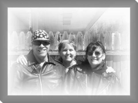 Husband Chad, sister Elaine, and me