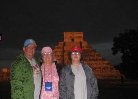 Kris, Norm & Cody at Chichen Itza 2008