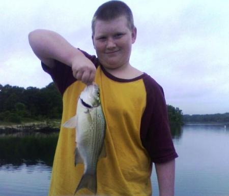 Caleb and first big fish!