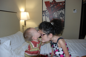 Bradon kissing Alexa