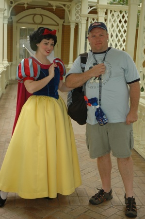 My husband Todd and Snow White