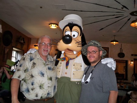 Jake and Adam with Goofy