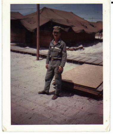 A1c Doug Burke in tent area