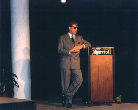 Speaking at a convention