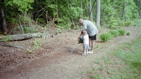 Daddy gardening