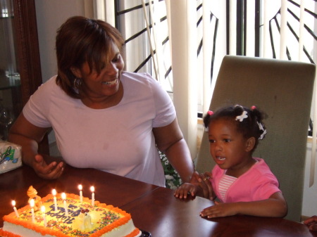 My Wife Lisa and Nia on her Second birthday