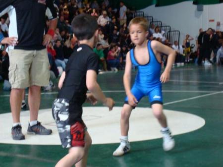 Jacob Taunting an opponent at wrestling tourny