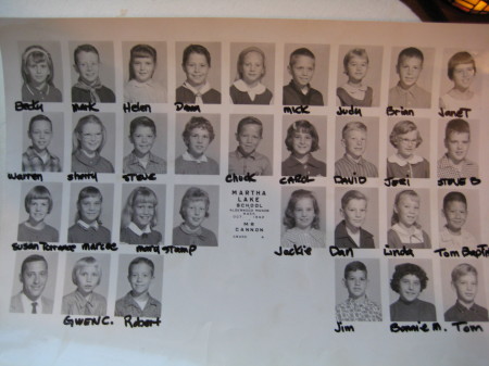 1962 4TH GRADE MARTHA LAKE ELEMENTARY