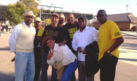 Gerald and Frat brothers at Norfolk State Univ. Homecoming in October.