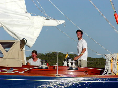 Sailing the Caribbean on Camaraderie in '02