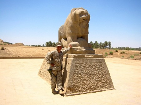 me posing in Babylon, Iraq