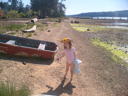 Julia on our beach