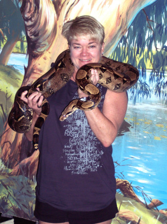 Me with an Australian Python in Kuranda.