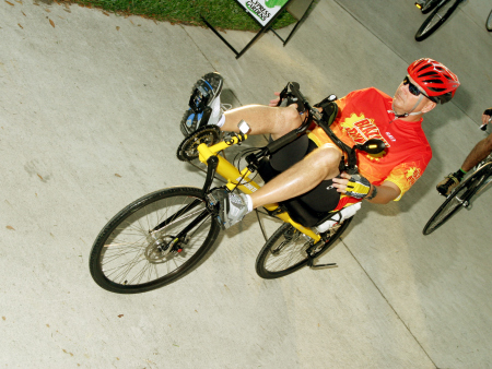 George riding in the MS 150
