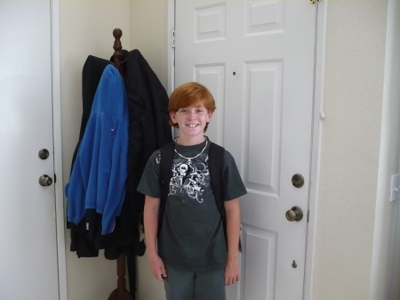 Jeremy's first day of 7th grade 9/2008
