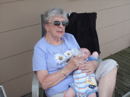 my mom and her great grandson Will