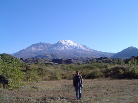 Hubby Dan near Mount St. Helens