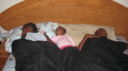 Three Grans In Grams' bed - Summer 2008