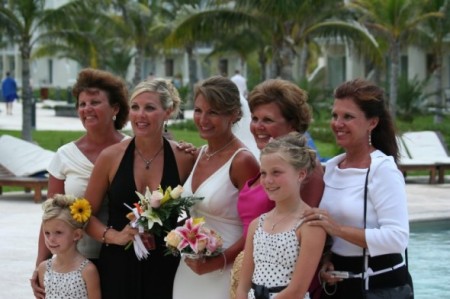 My flower girls, Matron of Honor, mom & aunts