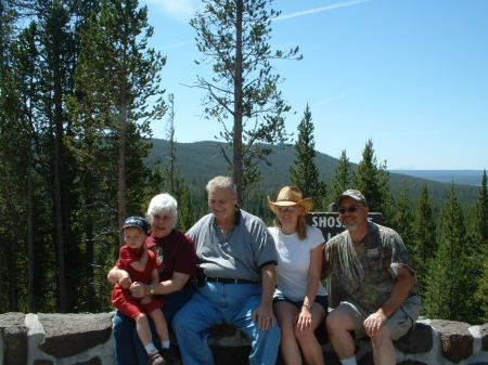 My mom and dad & family at Yellowstone