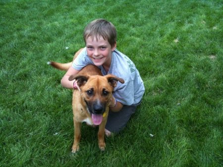 Jayden and Buddy July 2010