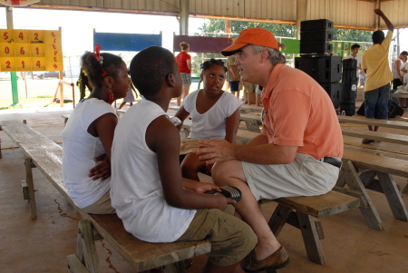 Kevin at a neighborhood outreach event