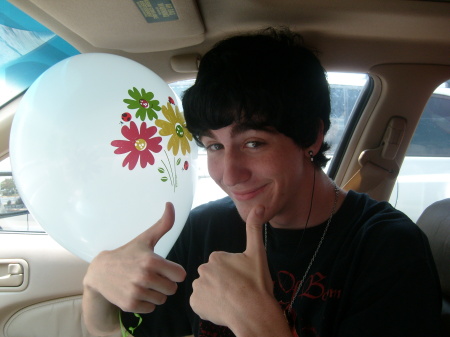 Joel and a balloon