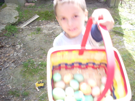 What beautiful Easter eggs and nephew Austin