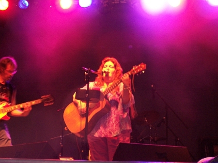 Octavia performing with EarthBlood: