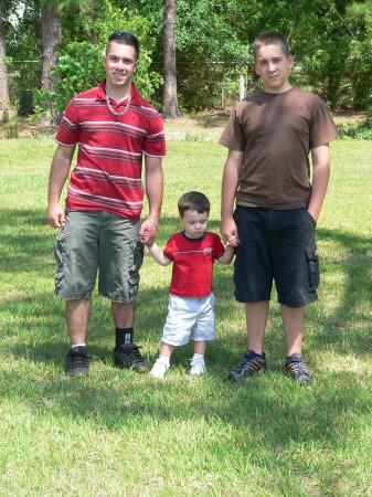 My three sons at our home - May 2008