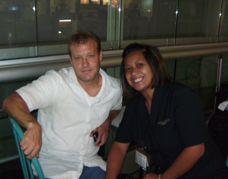 David & I at the airport in PHL...