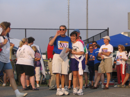 Mike and a Survivor at Relay for Life