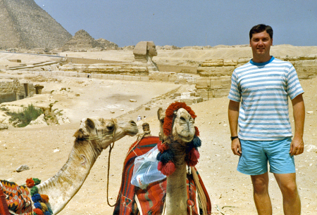 In front of the Sphinx