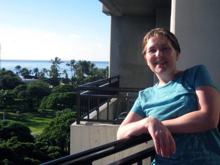 Gina on the Balcony