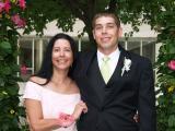 Susan and her son Jake at his wedding