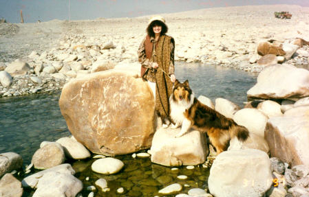Baby Sham and I in the Indus River