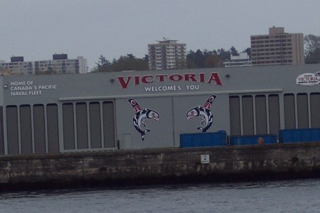Welcoming sign to Victoria
