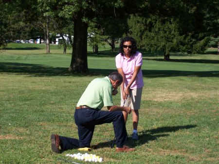 Me and John, our golf instructor