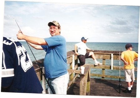 CC fishing off the pier