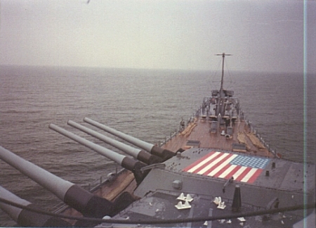USS IOWA BB-61 at sea - March 1987