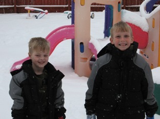 Grandsons Curtis and Justin in Oregon