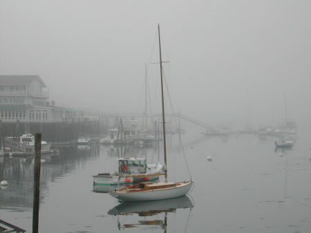 MY SAILBOAT IN THE MIST