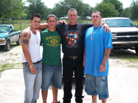 my sons, steven, johnny, me, and jeff jr.