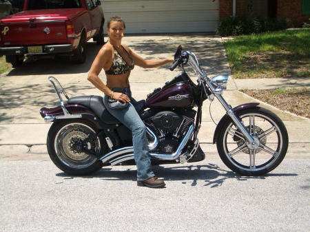 Jude on her new '07 Harley Davidson Nite Train
