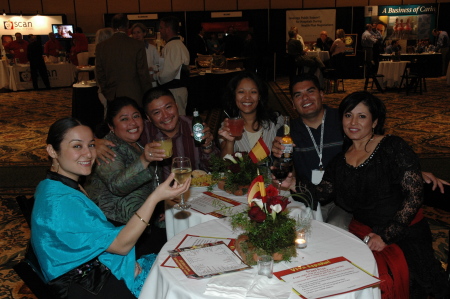 coworkers celebrating at an annual event