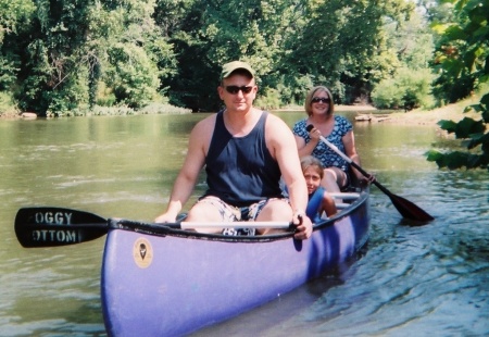 Jamie, Kelsey, and I canoeing