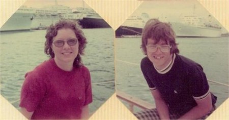 Pam and Dan on their honeymoon June, 1976