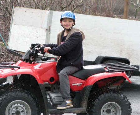 Zach on the ATV