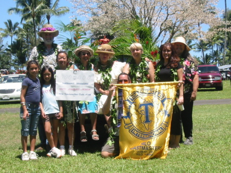 Toastmasters and I, ready to march in parade