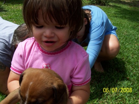 Jaylah and puppy